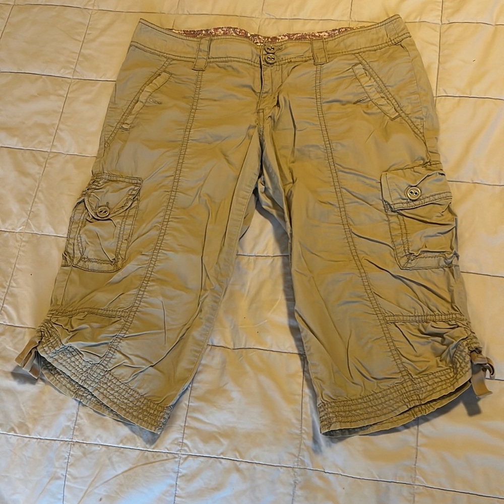 Khaki colored Hei Hei cargo capris